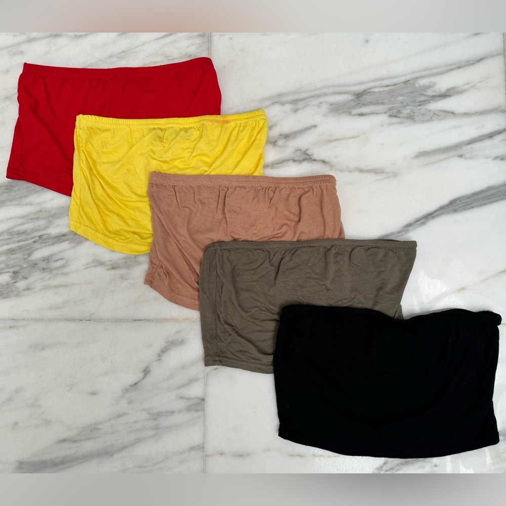 Boohoo Summer Tube Tops Multi-Color Set, Size 4